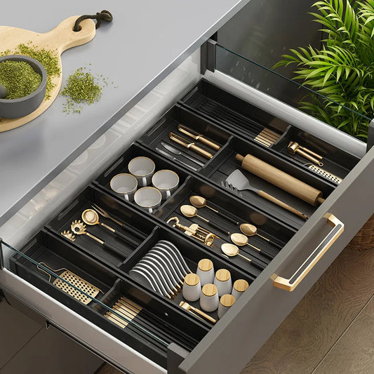 Égouttoir ajustable gain de place cuisine