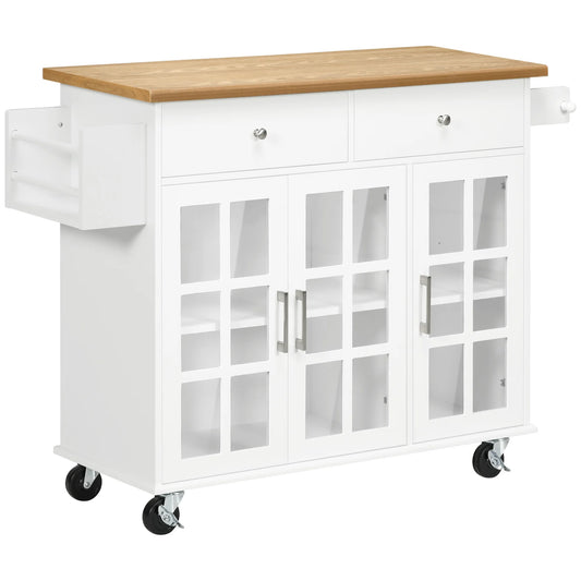 Meuble de cuisine à roulettes avec rangements