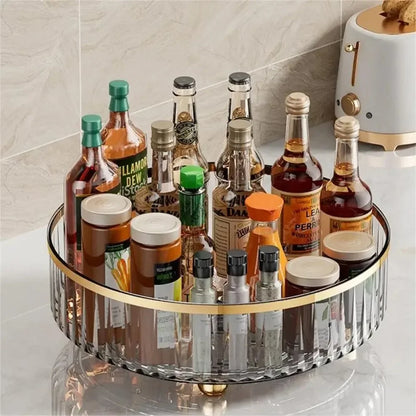 Plateau tournant transparent pour cuisine