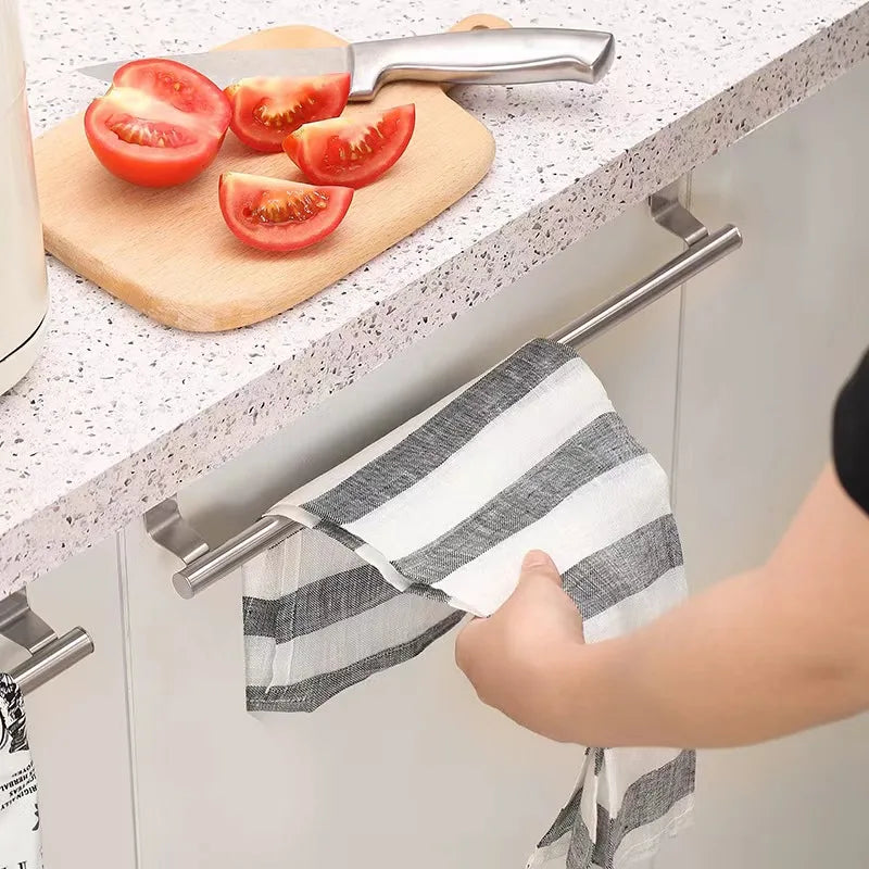 Porte-serviette inox à suspendre cuisine