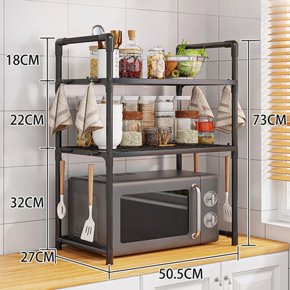 Étagère micro-ondes de cuisine multi-niveaux