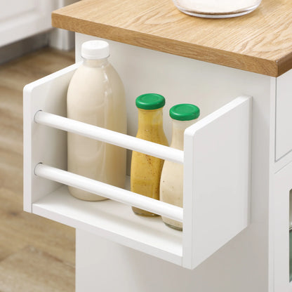 Meuble de cuisine à roulettes avec rangements