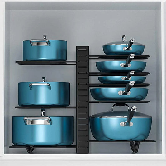 Organisateur de casseroles ajustable 8 niveaux
