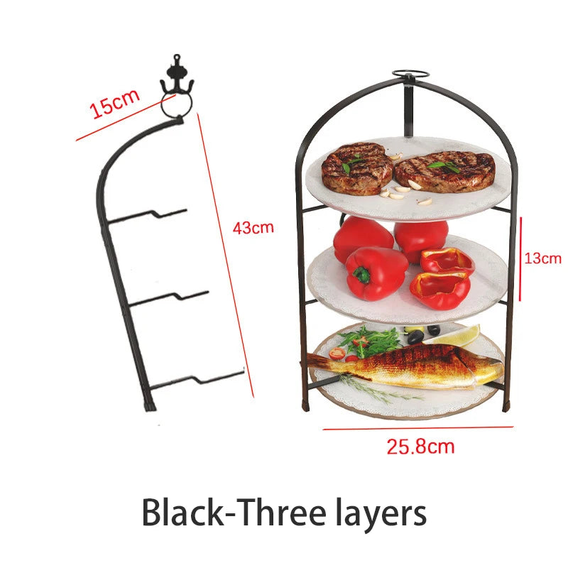 Étagère murale pliable pour plats et légumes