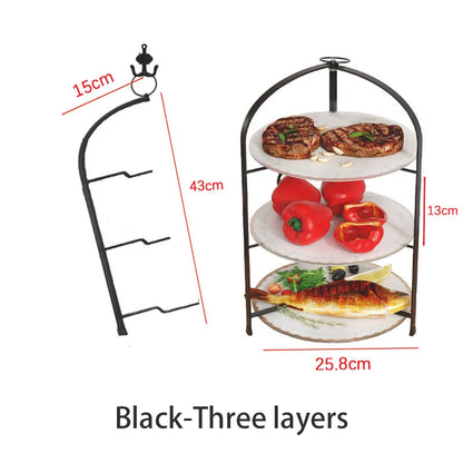Étagère murale pliable pour plats et légumes