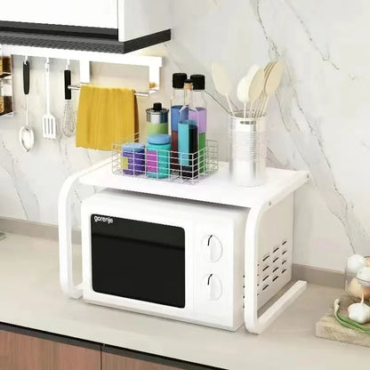 Étagère de cuisine en acier pour micro-ondes