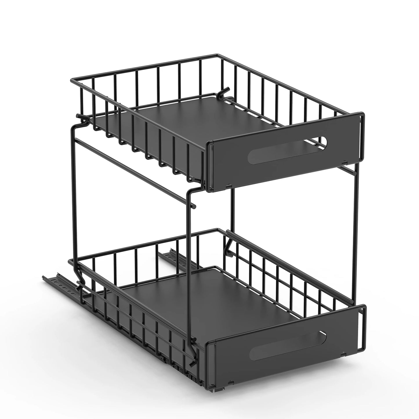 Étagère coulissante double pour rangement sous évier