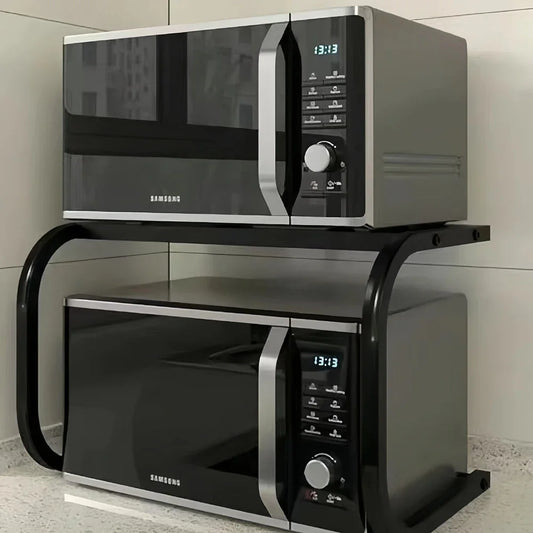 Étagère de cuisine en acier pour micro-ondes