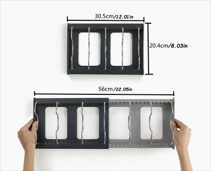 Range-poêles extensible pour placard cuisine