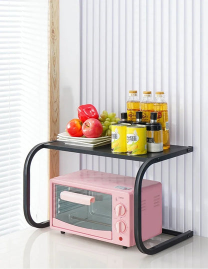 Étagère de cuisine en acier pour micro-ondes