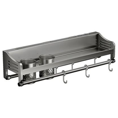 Étagère murale inox pour ustensiles de cuisine