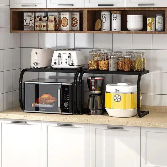 Étagère de cuisine en acier pour micro-ondes
