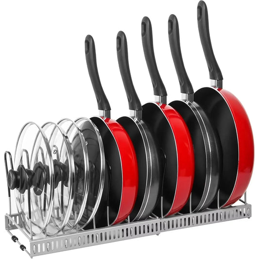 Range-poêles extensible pour placard cuisine