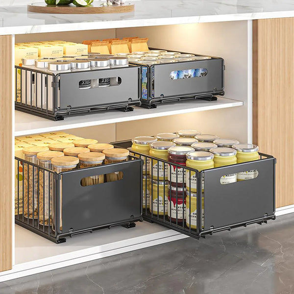 Tiroirs coulissants de rangement cuisine