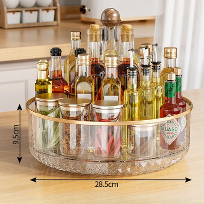Plateau tournant transparent pour cuisine