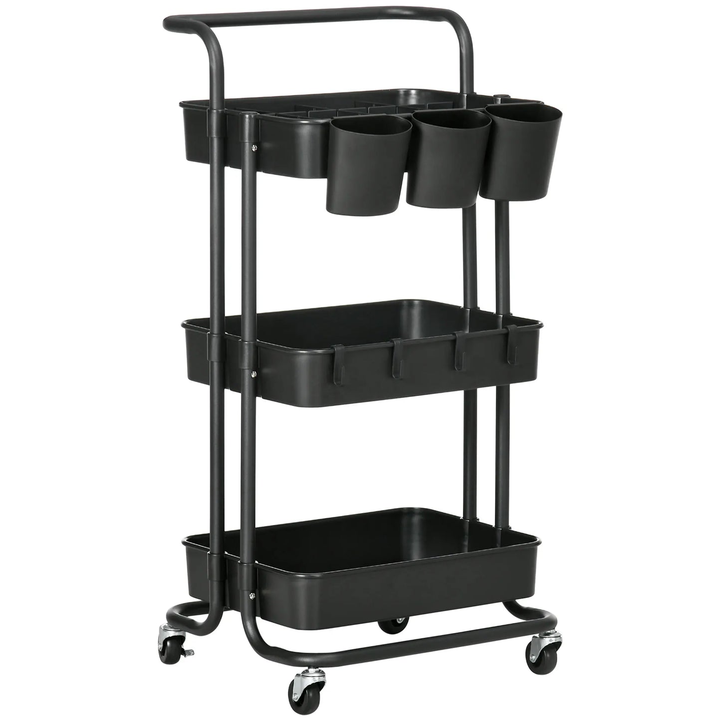 Chariot de rangement à roulettes multi-usages