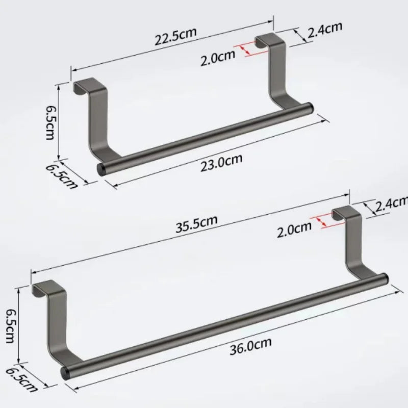 Porte-serviette inox à suspendre cuisine