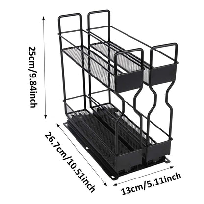 Étagère coulissante pour épices étroite