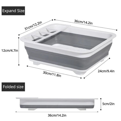 Égouttoir pliable pour vaisselle compact