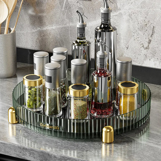 Plateau tournant de rangement multi-usages