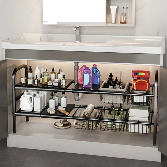 Étagère extensible pour rangement sous évier