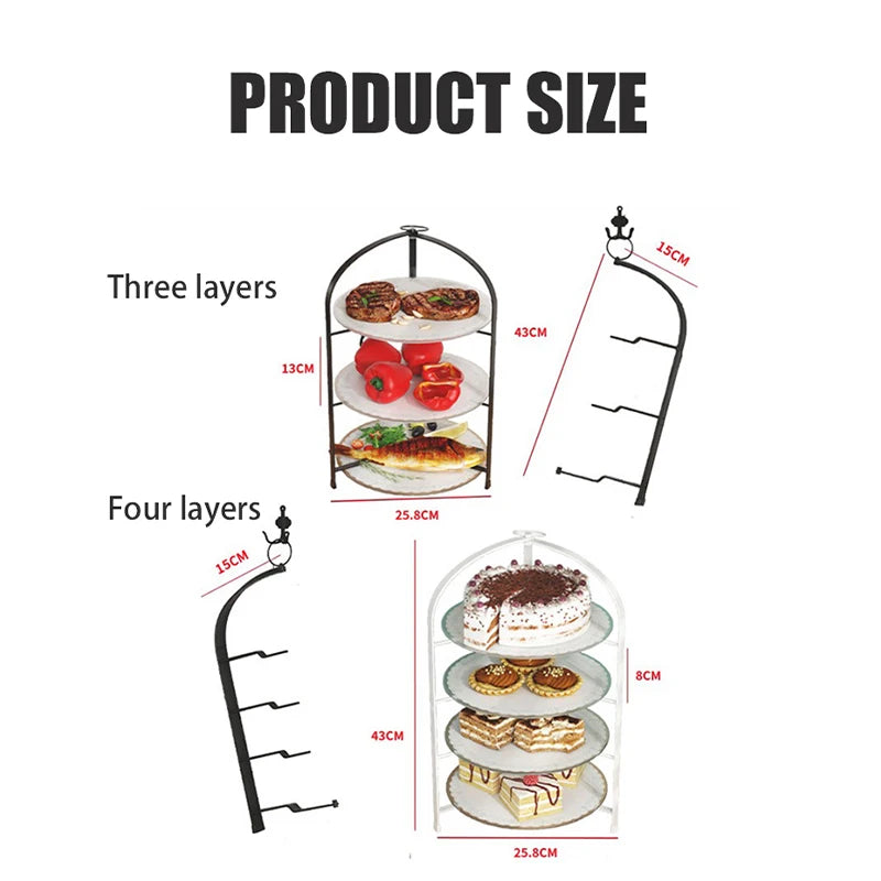Étagère murale pliable pour plats et légumes