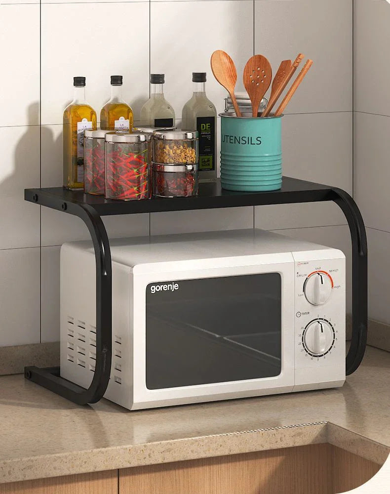 Étagère de cuisine en acier pour micro-ondes