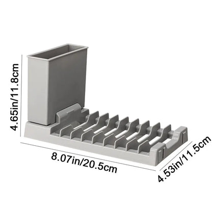 Égouttoir pliable pour vaisselle compact