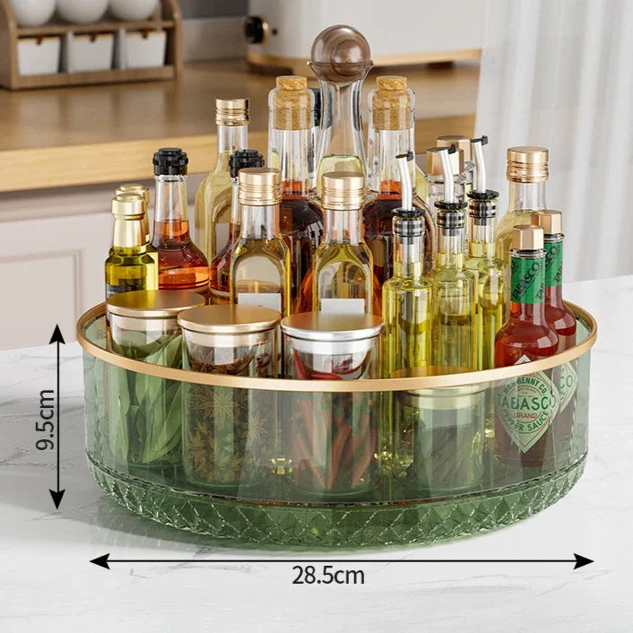 Plateau tournant transparent pour cuisine