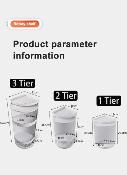 Étagère rotative d’angle pour cuisine
