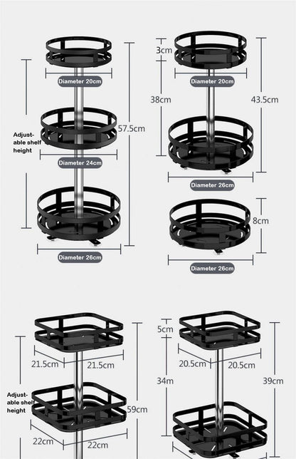 Plateau rotatif de rangement pour cuisine