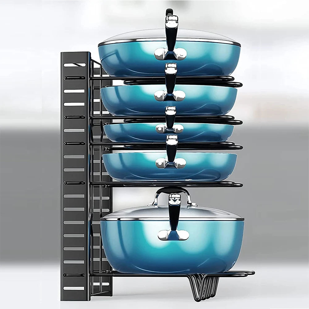 Organisateur de casseroles ajustable 8 niveaux