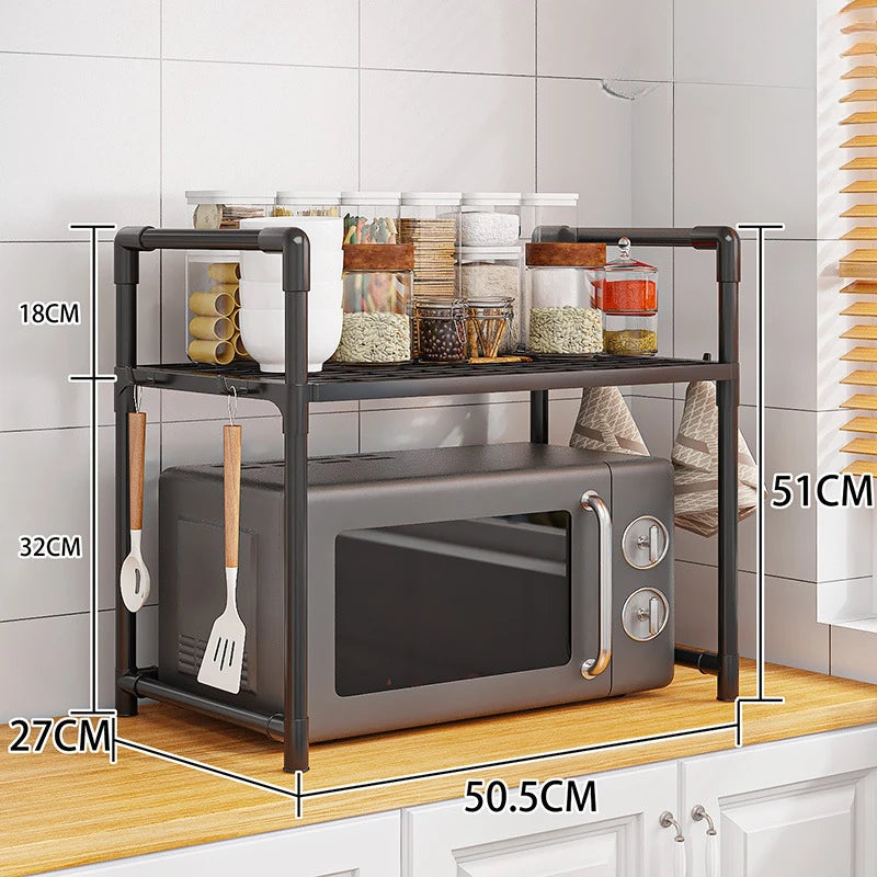 Étagère micro-ondes de cuisine multi-niveaux