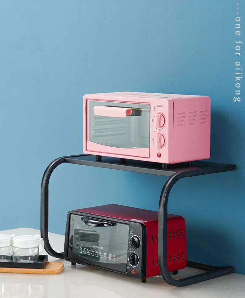 Étagère de cuisine en acier pour micro-ondes