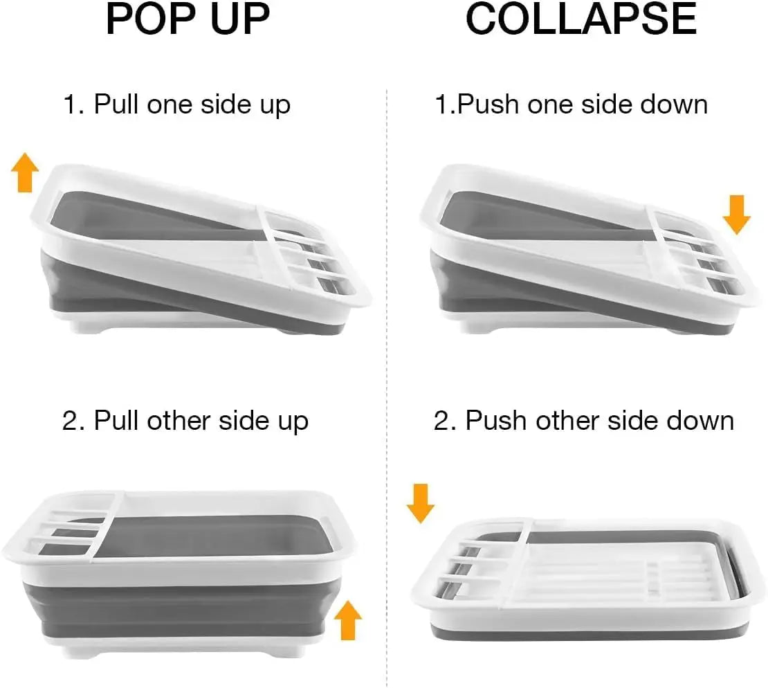 Égouttoir pliable pour vaisselle compact