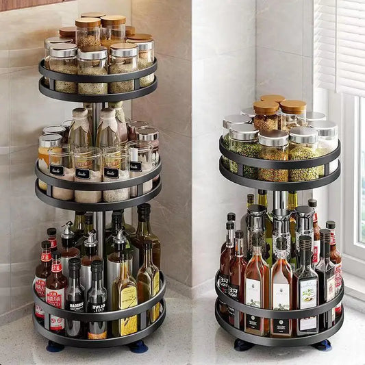 Plateau rotatif de rangement pour cuisine
