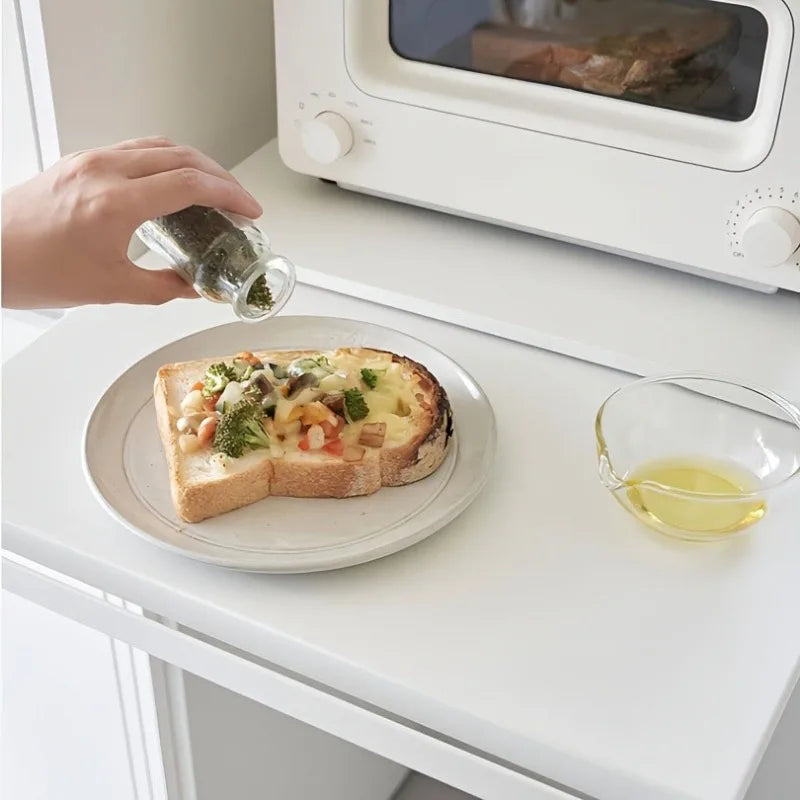 Étagère micro-ondes avec tiroir coulissant