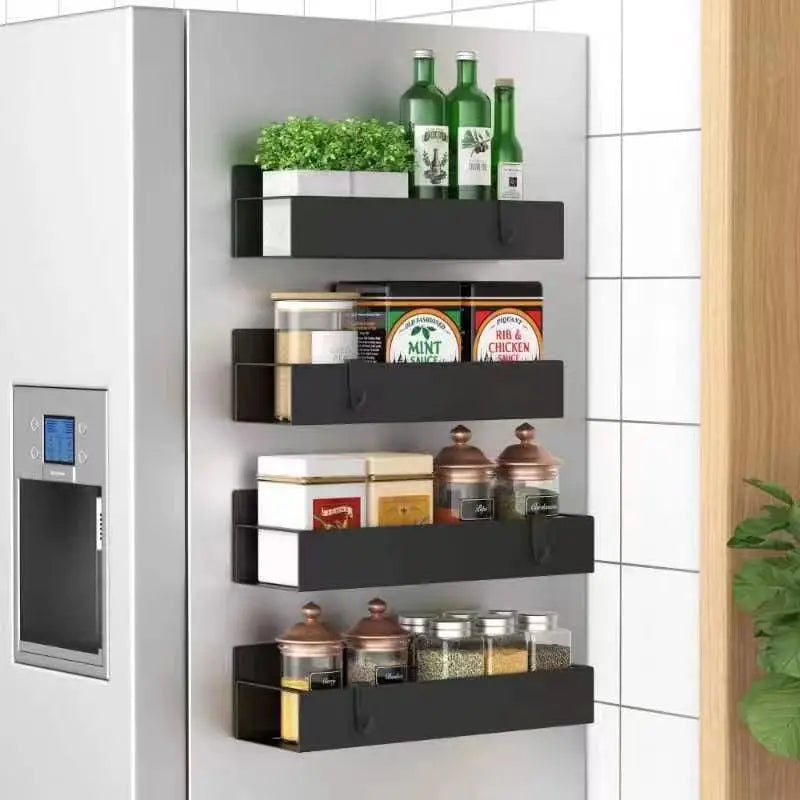 Étagère magnétique de frigo gain de place
