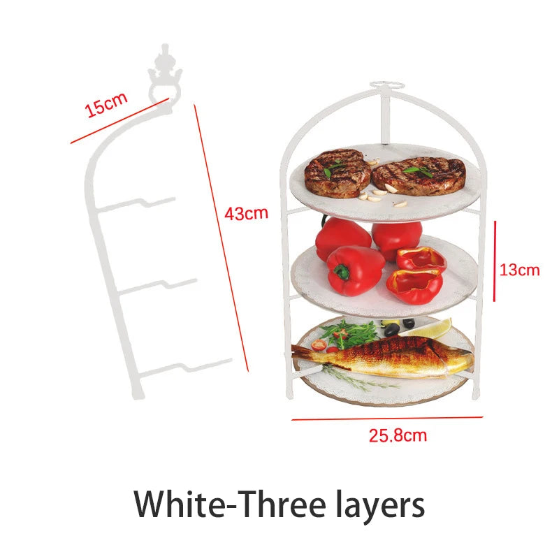 Étagère murale pliable pour plats et légumes