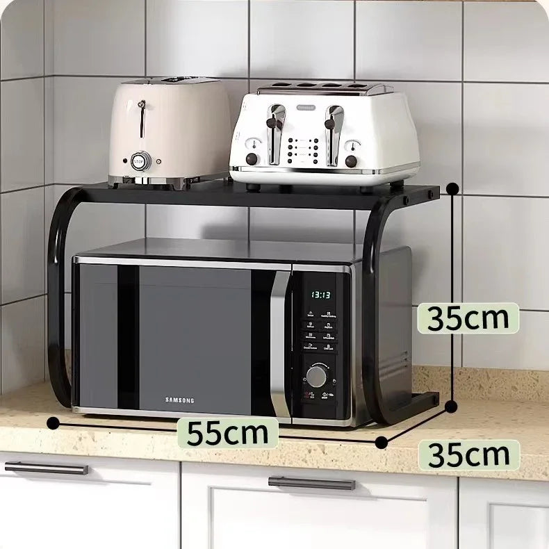 Étagère de cuisine en acier pour micro-ondes