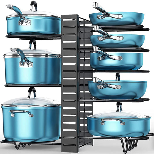 Organisateur de casseroles ajustable 8 niveaux