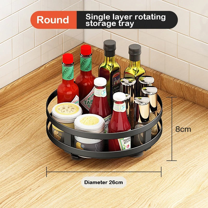 Plateau rotatif de rangement pour cuisine