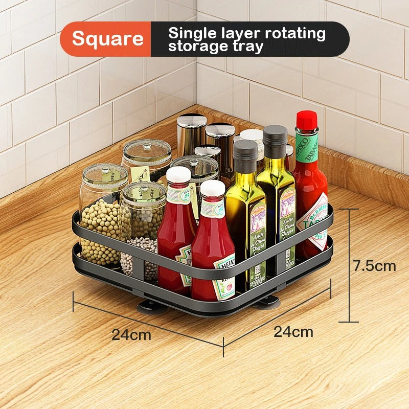 Plateau rotatif de rangement pour cuisine