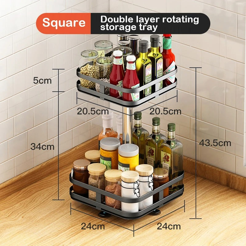 Plateau rotatif de rangement pour cuisine