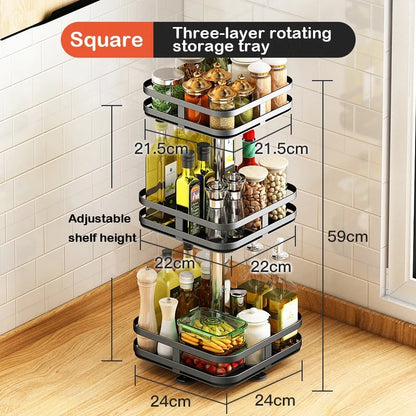 Plateau rotatif de rangement pour cuisine