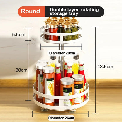 Plateau rotatif de rangement pour cuisine