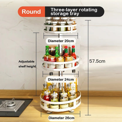 Plateau rotatif de rangement pour cuisine